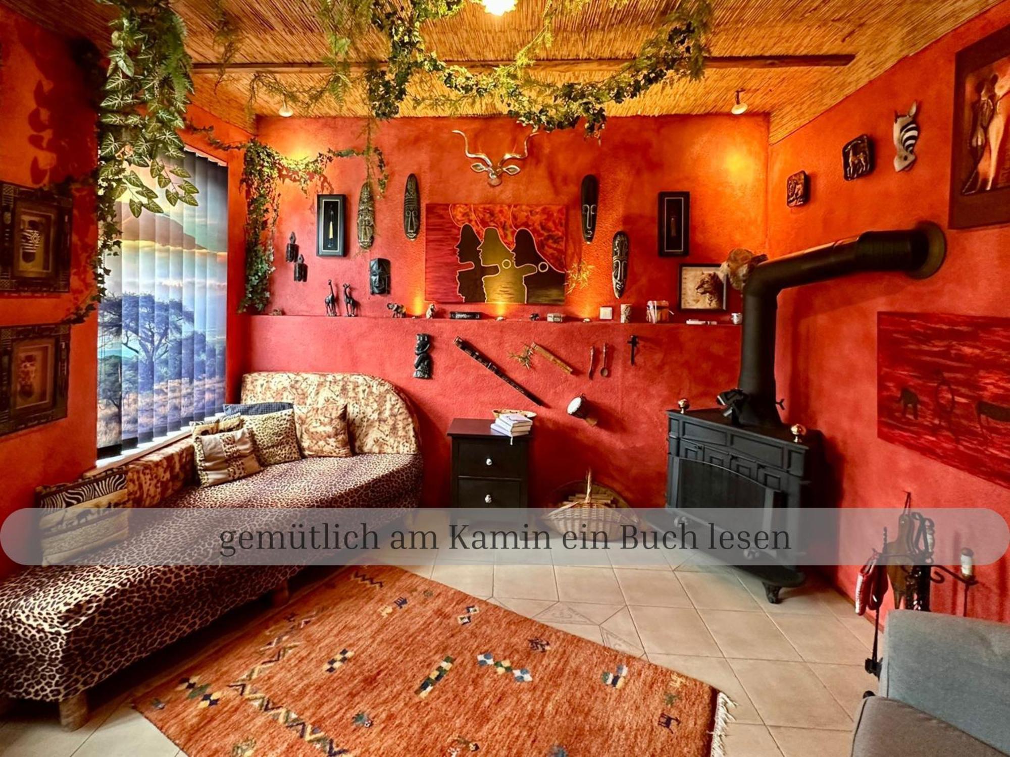 Lodge Of Africa - Einzigartige Themenzimmer, Eingezaeunten Garten, Sauna, Whirlpool & Kamin, Hunde Willkommen, Gasgrill, Voll Ausgestattete Kueche, Grosser Essbereich, Hamburg & Stade In Der Naehe Twielenfleth Luaran gambar